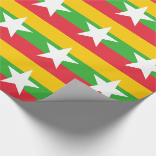 Flagge von Myanmar Geschenkpapier