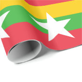 Flagge von Myanmar Geschenkpapier (Rolleneckpunkt)