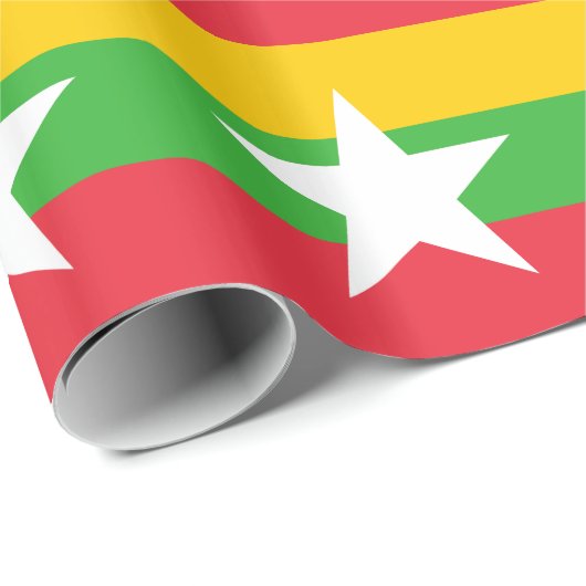 Flagge von Myanmar Geschenkpapier (Rolleneckpunkt)