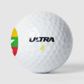 Flagge von Myanmar Golfball (Logo)