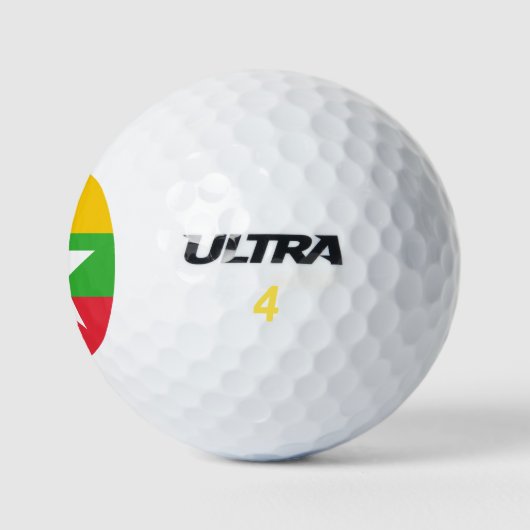 Flagge von Myanmar Golfball (Logo)