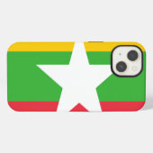 Flagge von Myanmar iPhone Hülle (Rückseite (Horizontal))