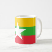 Flagge von Myanmar Kaffeetasse (VorderseiteRechts)