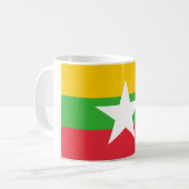 Flagge von Myanmar Kaffeetasse (Vorderseite Links)