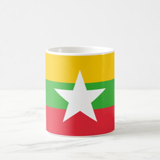 Flagge von Myanmar Kaffeetasse (Mittel)