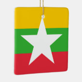 Flagge von Myanmar Keramikornament (Rechts)