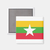 Flagge von Myanmar Magnet (Vorderseite/Rückseite)