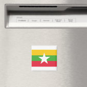 Flagge von Myanmar Magnet (In Situ (Geschirrspüler))