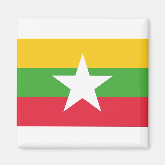 Flagge von Myanmar Magnet (Vorne)