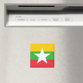 Flagge von Myanmar Magnet (In Situ (Geschirrspüler))