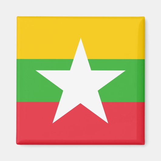 Flagge von Myanmar Magnet (Vorne)