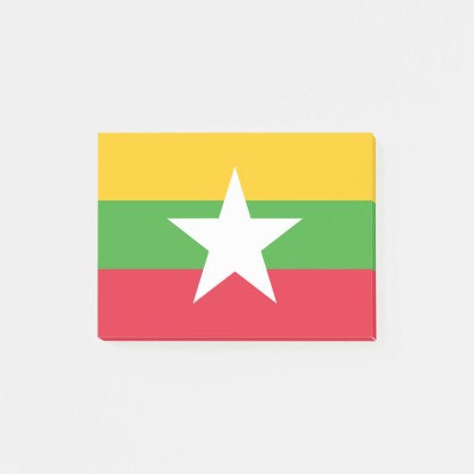 Flagge von Myanmar Post-it Klebezettel (Vorderseite)