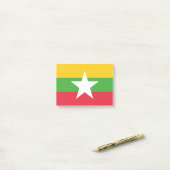 Flagge von Myanmar Post-it Klebezettel (Auf Schreibtisch)