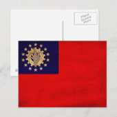 Flagge von Myanmar Postkarte (Vorne/Hinten)