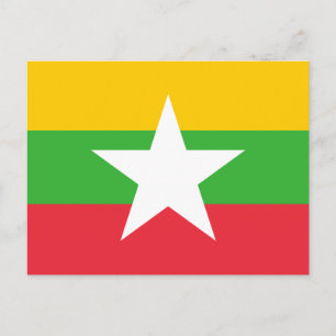 Flagge von Myanmar Postkarte