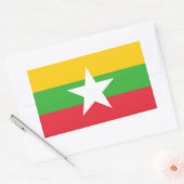 Flagge von Myanmar Rechteckiger Aufkleber (Umschlag)