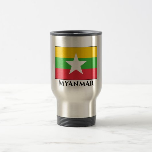 Flagge von Myanmar Reisebecher (Mittel)