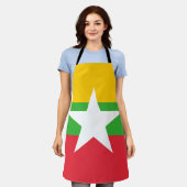 Flagge von Myanmar Schürze (Getragen)