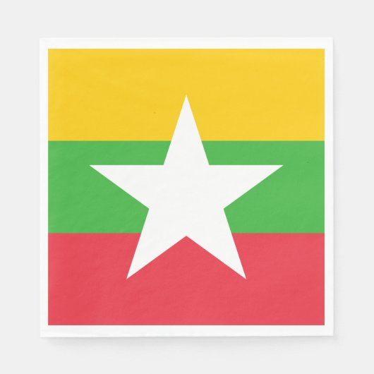 Flagge von Myanmar Serviette (Vorderseite)