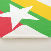 Flagge von Myanmar Sherpadecke (3/4)