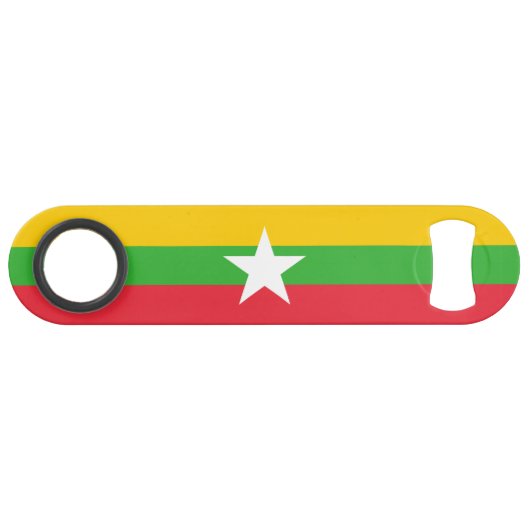 Flagge von Myanmar Speed Flaschenöffner (Vorderseite (Horizontal))