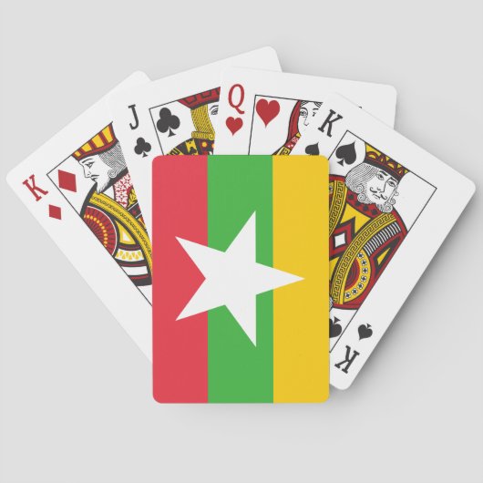 Flagge von Myanmar Spielkarten (Rückseite)
