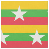 Flagge von Myanmar Stoff (Nahaufnahme)