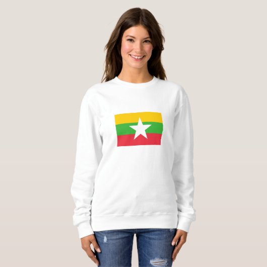 Flagge von Myanmar Sweatshirt (Vorne ganz)