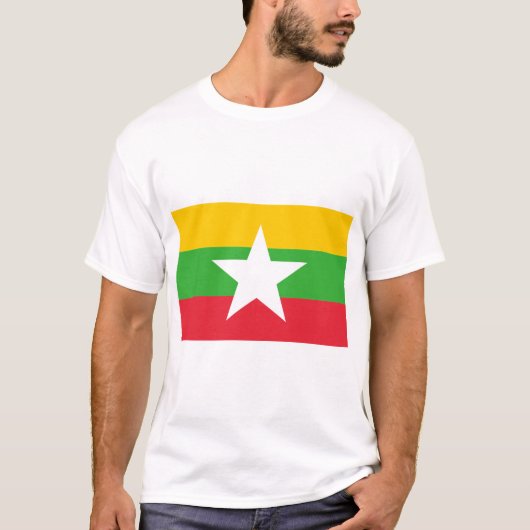 Flagge von Myanmar T-Shirt (Vorderseite)