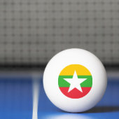 Flagge von Myanmar Tischtennisball (Netto)