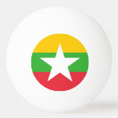 Flagge von Myanmar Tischtennisball (Vorderseite)