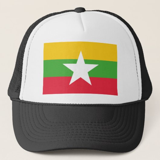 Flagge von Myanmar Truckerkappe (Vorderseite)