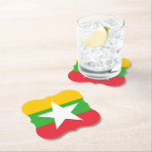 Flagge von Myanmar Untersetzer (Vor Ort)