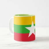 Flagge von Myanmar Zweifarbige Tasse (Vorderseite Links)