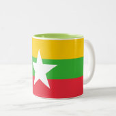 Flagge von Myanmar Zweifarbige Tasse (VorderseiteRechts)