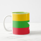 Flagge von Myanmar Zweifarbige Tasse (Links)
