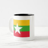 Flagge von Myanmar Zweifarbige Tasse (Vorderseite Links)