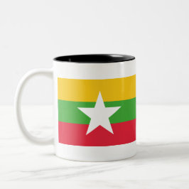 Flagge von Myanmar Zweifarbige Tasse
