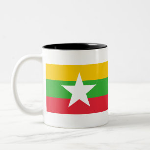 Flagge von Myanmar Zweifarbige Tasse