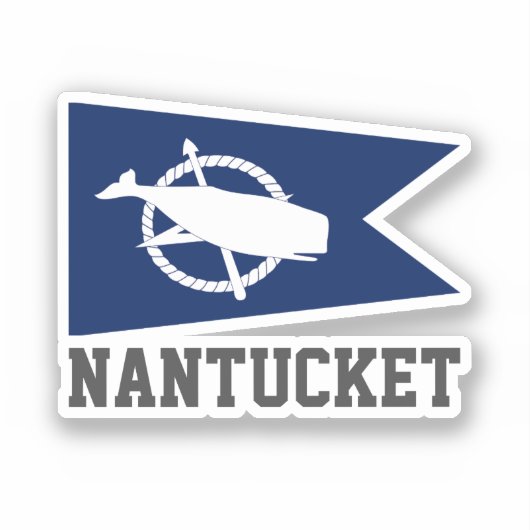 Flagge von Nantucket, Massachusetts Aufkleber (Vorderseite)