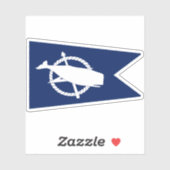 Flagge von Nantucket, Massachusetts Aufkleber (Blatt)