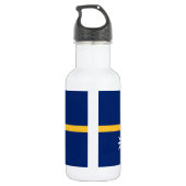 Flagge von Nauru Edelstahlflasche (Rückseite)