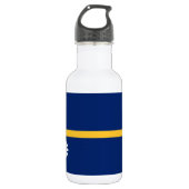 Flagge von Nauru Edelstahlflasche (Vorderseite)