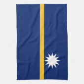 Flagge von Nauru Geschirrtuch (Vertikal)