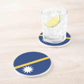 Flagge von Nauru Getränkeuntersetzer (Seite)
