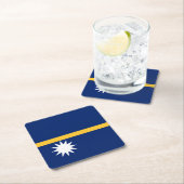 Flagge von Nauru Rechteckiger Pappuntersetzer (Vor Ort)