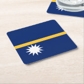Flagge von Nauru Rechteckiger Pappuntersetzer (angewinkelt)