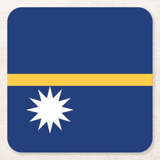 Flagge von Nauru Rechteckiger Pappuntersetzer (Vorderseite)