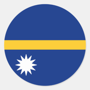 Flagge von Nauru Runder Aufkleber