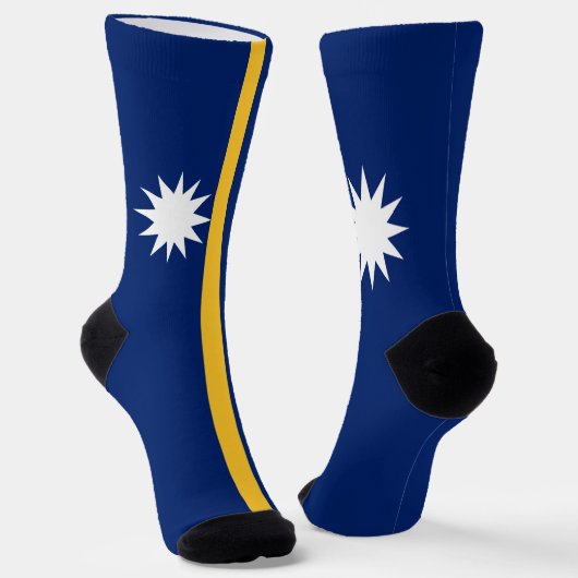 Flagge von Nauru Socken (Gewinkelt)